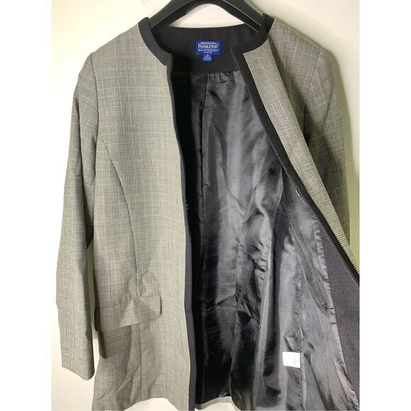 Pendleton vintage houndstooth jacket 100% virgin wool size 10 - Picture 5 of 6